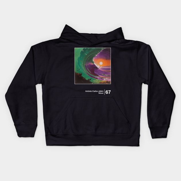 Wave / Minimal Style Graphic Artwork Design Kids Hoodie by saudade